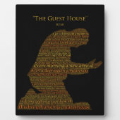 Rumis Gedicht "The Guest House" Plaque Fotoplatte (Vorderseite)