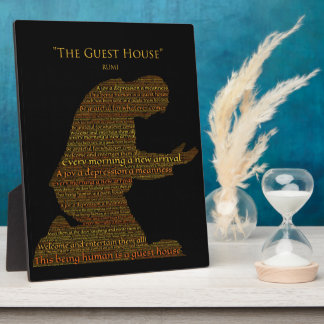 Rumis Gedicht "The Guest House" Plaque Fotoplatte