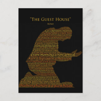 Rumis Gedicht "The Guest House" Postkarte