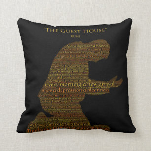 Rumis Gedicht "The Guest House" Throw Pillow Kissen