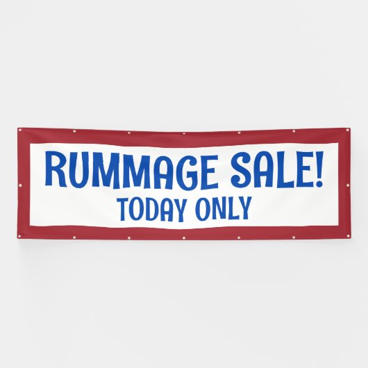 Rummage Sale! Custom Patriotic Banner (Horizontal)
