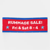 Rummage Sale! Custom Patriotic Banner (Horizontal)