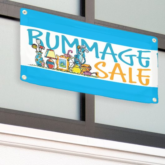 Rummage Verkauf Banner (Äußeres Gebäude)
