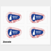 Rumney Rocks Climbing Carabiner Rechteckiger Aufkleber (Blatt)