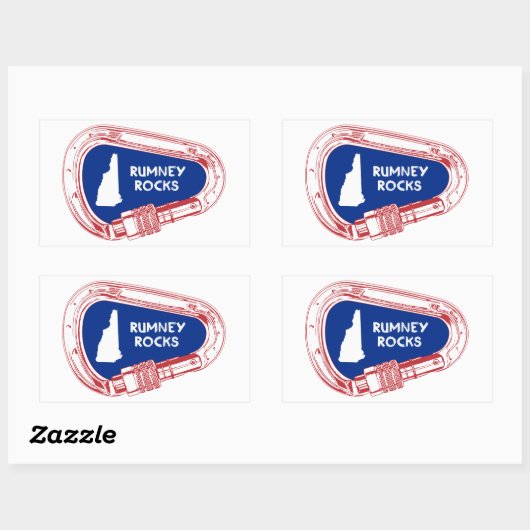 Rumney Rocks Climbing Carabiner Rechteckiger Aufkleber (Blatt)