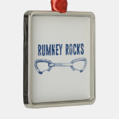 Rumney Rocks Climbing Quickziehen Ornament Aus Metall (Rechts)