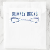 Rumney Rocks Climbing Quickziehen Rechteckiger Aufkleber (Tasche)