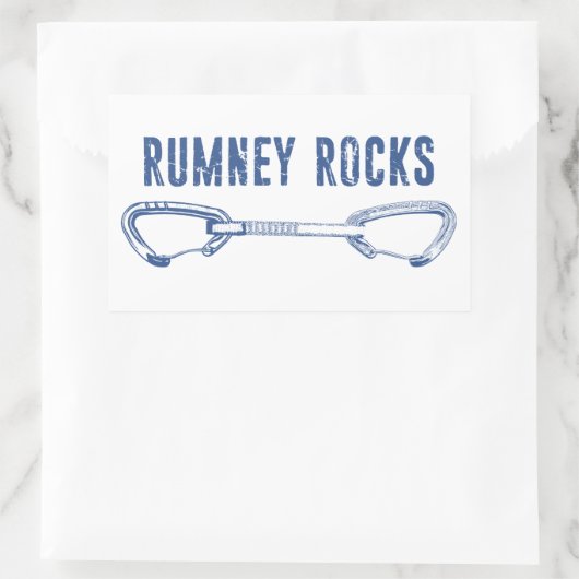Rumney Rocks Climbing Quickziehen Rechteckiger Aufkleber (Tasche)