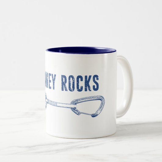 Rumney Rocks Climbing Quickziehen Zweifarbige Tasse (VorderseiteRechts)