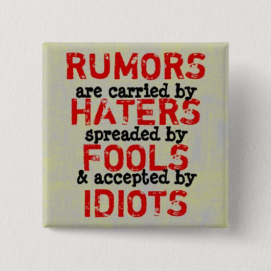 RUMORS ~ Button Truism (Vorderseite)