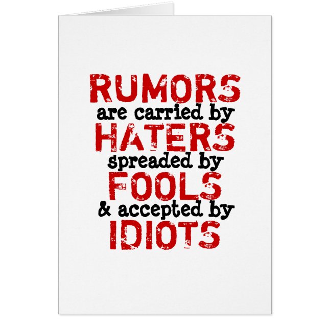 RUMORS ~ Card Truism / Philosophie (Vorne)