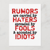 RUMORS - Postcard Truism / Philosophie Postkarte (Vorderseite)