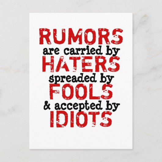 RUMORS - Postcard Truism / Philosophie Postkarte (Vorderseite)