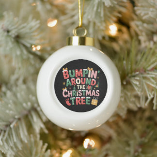 Rumpelnd um den Weihnachtsbaum Schwangerschaft bek Keramik Kugel-Ornament
