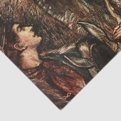 "Rumpelstiltskin" Fearie Kunst von Arthur Rackham Seidenpapier (Ausschnitt)