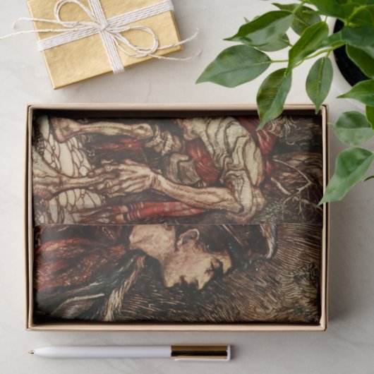 "Rumpelstiltskin" Fearie Kunst von Arthur Rackham Seidenpapier (Geschenk)