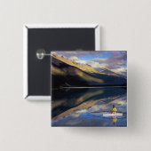 Rumpf am Banff Lake in Kanada (MR) Button (Vorne & Hinten)