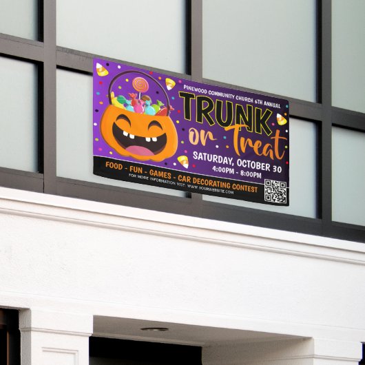 Rumpf- oder Leckerei-Halloween-Banner Banner (Äußeres Gebäude)