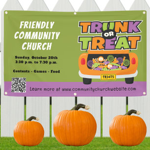Rumpf- oder Leckerei-Halloween-Banner Banner