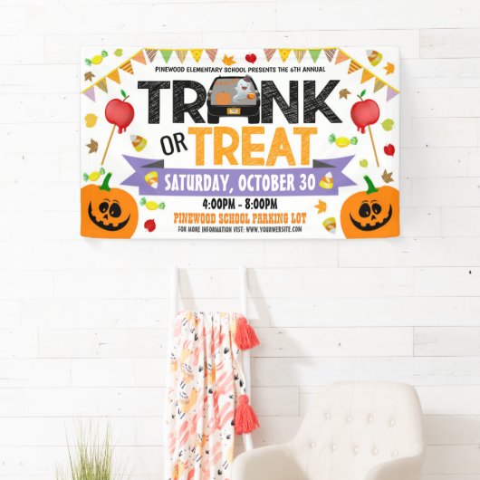 Rumpf- oder Leckerei-Halloween-Banner Banner (Insitu)