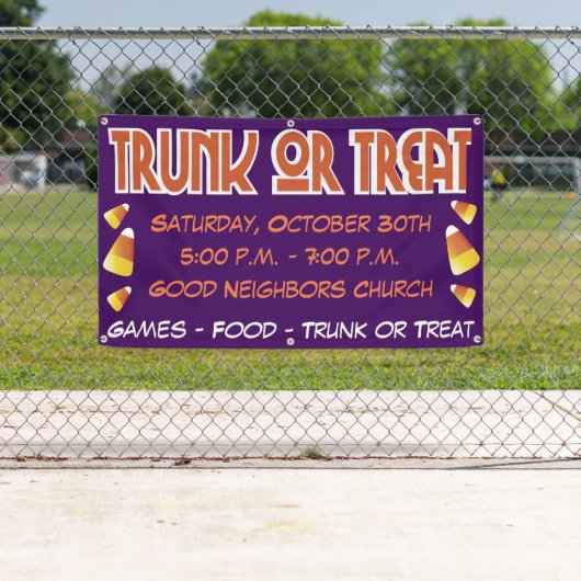 Rumpf oder Leckerei Halloween Candy Corn Banner (Insitu)