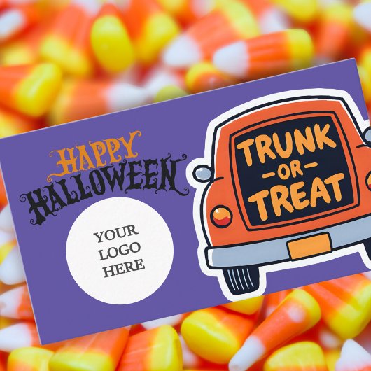 Rumpf oder Leckerei Halloween-Coupon Visitenkarte