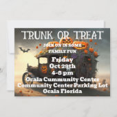 Rumpf oder Leckerei Halloween Einladung (Vorderseite)