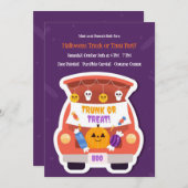 Rumpf oder Leckerei Halloween Einladung (Vorne/Hinten)