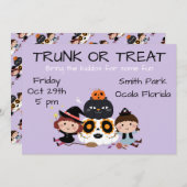 Rumpf oder Leckerei Halloween Einladung (Vorne/Hinten)