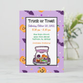 Rumpf oder Leckerei Halloween Einladung (Stehend Vorderseite)