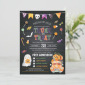 Rumpf- oder Leckerei-Halloween-Einladung Einladung (Stehend Vorderseite)