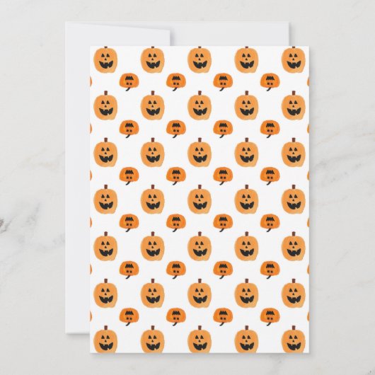 Rumpf- oder Leckerei-Halloween-Einladung Einladung (Rückseite)