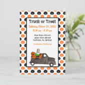 Rumpf- oder Leckerei-Halloween-Einladung Einladung (Stehend Vorderseite)