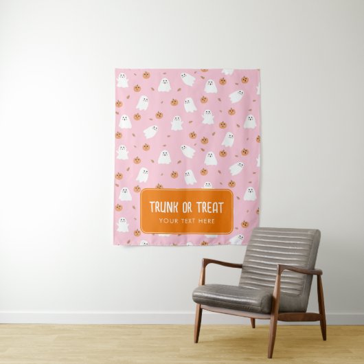 Rumpf oder Leckerei Halloween Hangwagenbanner Wandteppich (Beispiel)