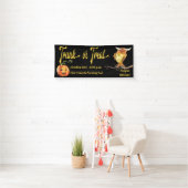 Rumpf oder Leckerei Halloween Pumpkin & Owl Banner (Insitu)