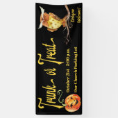 Rumpf oder Leckerei Halloween Pumpkin & Owl Banner (Vertikal)