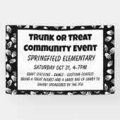 Rumpf oder Leckerei Halloween-Skelettbanner Banner (Horizontal)