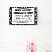 Rumpf oder Leckerei Halloween-Skelettbanner Banner (InSitu)
