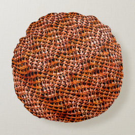 Rumpf- und Rattensack, rotorange Rundes Kissen