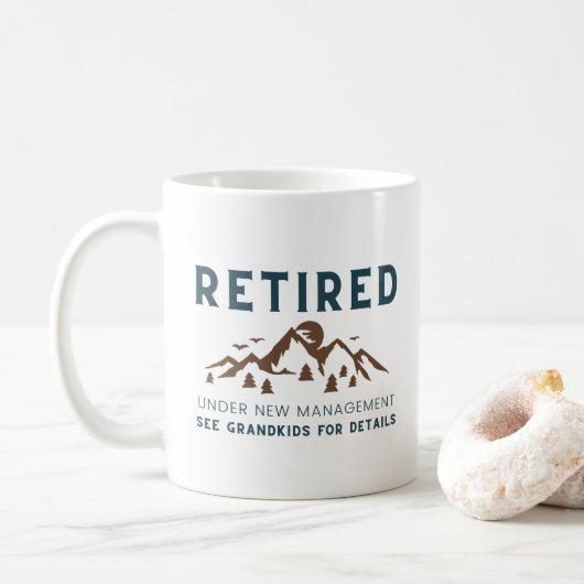 Rumüder unter New Management Funny Kaffeetasse (Mit Donut)
