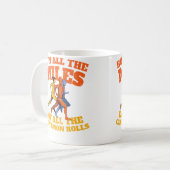 Run All The Miles Eat All The Cinnamon Rolls Funny Kaffeetasse (Vorderseite Links)