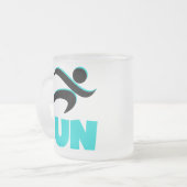 RUN Aqua Mattglastasse (Vorderseite Links)