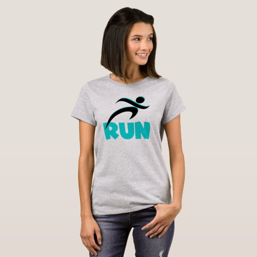 RUN Aqua T-Shirt (Vorne ganz)