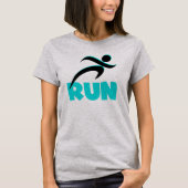 RUN Aqua T-Shirt (Vorderseite)