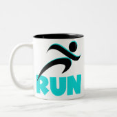 RUN Aqua Zweifarbige Tasse (Links)