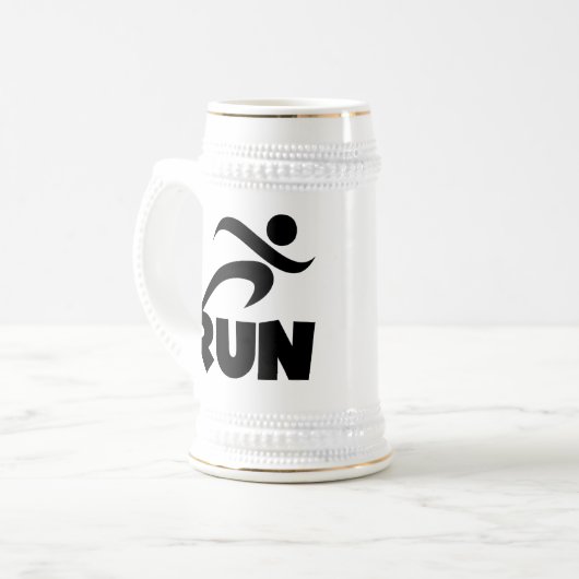 RUN Black Bierglas (Vorderseite Links)