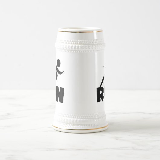 RUN Black Bierglas (Mittel)