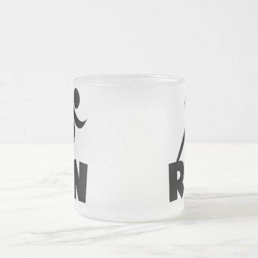 RUN Black Mattglastasse (Mittel)