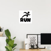 RUN Black Poster (Heimbüro)