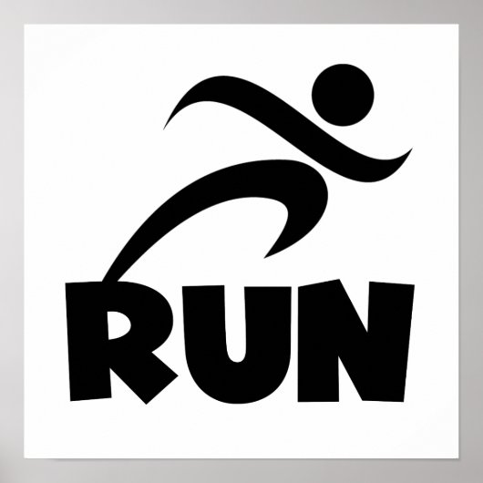 RUN Black Poster (Vorne)